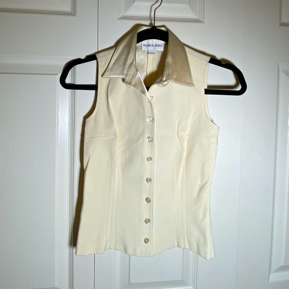 Brand New w/ Tags! Dressy Buttoned Vest Top - Picture 2 of 7